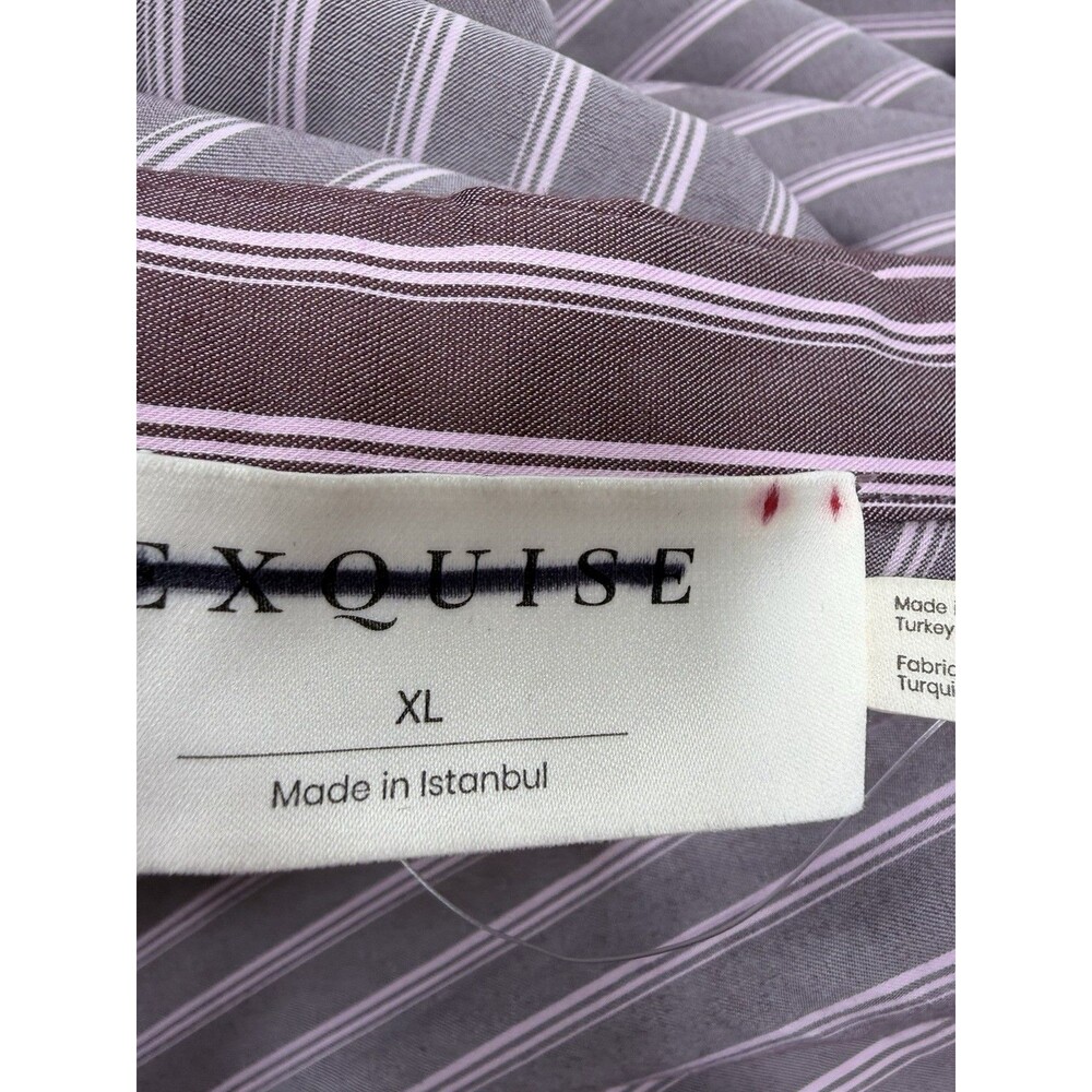 Exquise Anthropologie Midi Shirt Dress Tobie Pink Preppy Boho Retro Size XL NWT - Picture 8 of 9